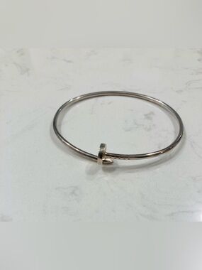 Sterling Silver Nail Bangle Bracelet